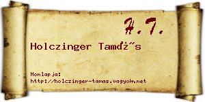 Holczinger Tamás névjegykártya